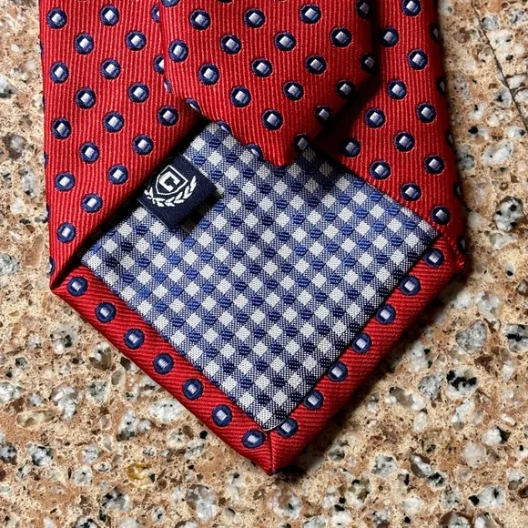 Chaps Ralph Lauren 100% silk men’s tie red - Picture 2 of 9